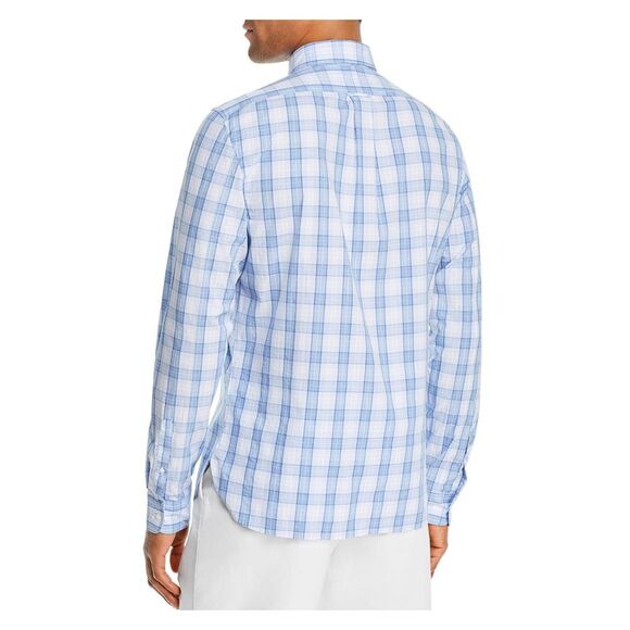 The Mens store Mens Blue Tartan Plaid Collared Shirt XXL - Picture 2 of 2